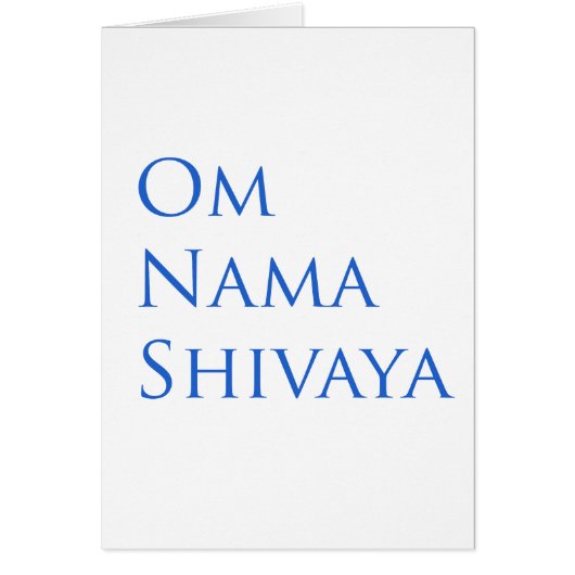 Om Nama Shivaya Cards (Front)