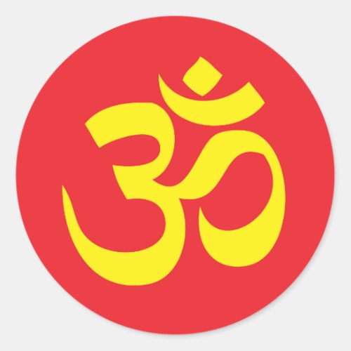 Om Namah Shivay Classic Round Sticker