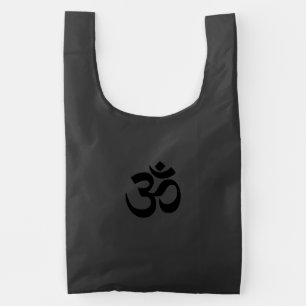 Om Namah Shivaya Aum Shanti Aum Om Symbol ॐ Peace Reusable Bag