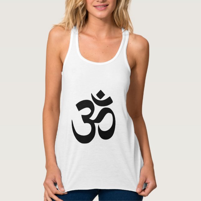 Om Namah Shivaya Aum Shanti Aum Om Symbol ॐ Peace Tank Top (Front)