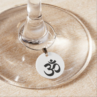 Om Namah Shivaya Aum Shanti Aum Om Symbol ॐ Peace Wine Charm