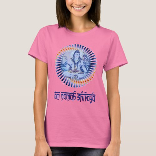 Om Namah Shivaya dark lettering T_Shirt