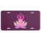 OM Namaste Spiritual Lotus Flower Yoga on Plum