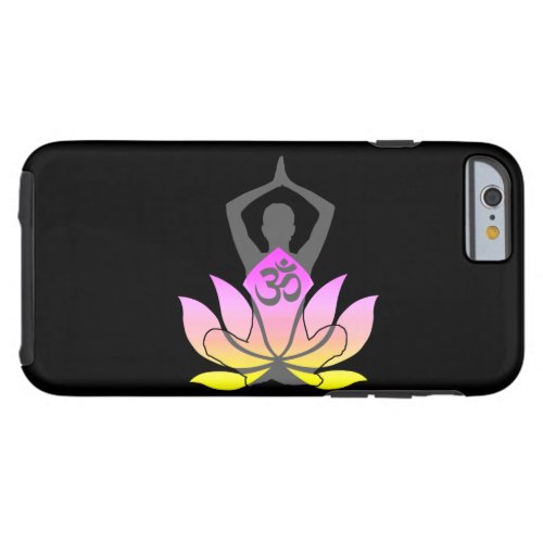 OM Namaste Spiritual Lotus Flower Yoga Pose Tough iPhone 6 Case