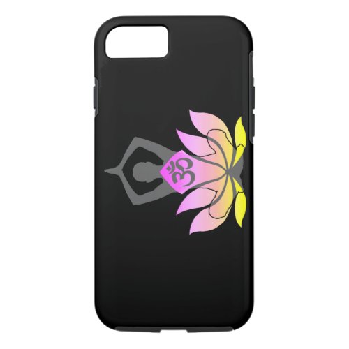 OM Namaste Spiritual Lotus Flower Yoga Pose iPhone 87 Case