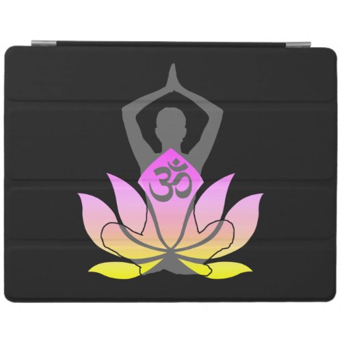 OM Namaste Spiritual Lotus Flower Yoga Pose iPad Smart Cover