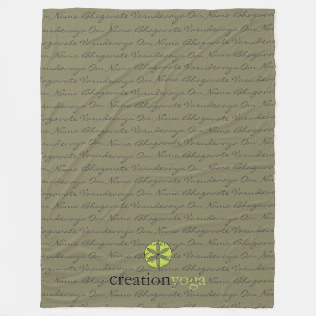 Om Namo Fleece Blanket - 60" x 80" (Front)