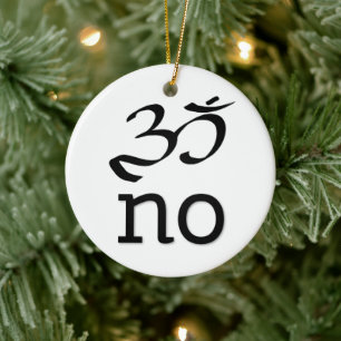 Om no ceramic ornament
