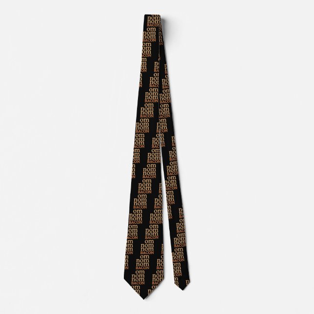 OM NOM NOM BACON NECK TIE (Front)