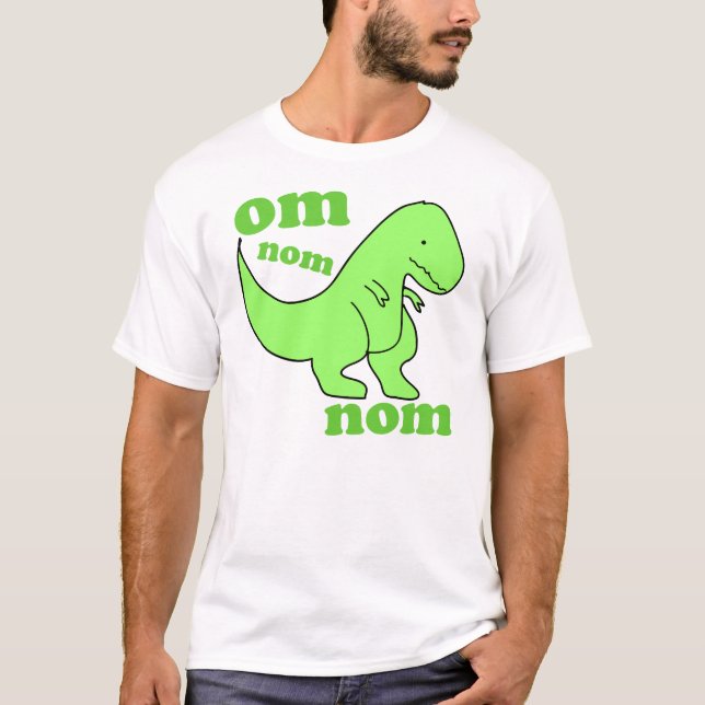 OM NOM NOM DINOSAUR CHOMP T-Shirt (Front)
