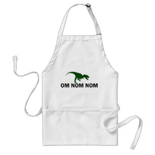 Om Nom Nom Dinosaur Rawr is Hungry Adult Apron