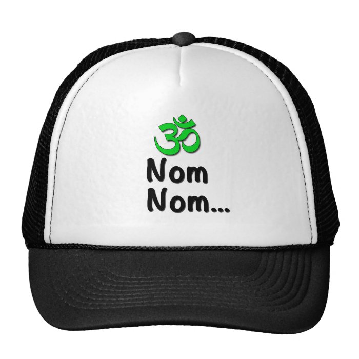 Om nom nom Funny Yoga Hat