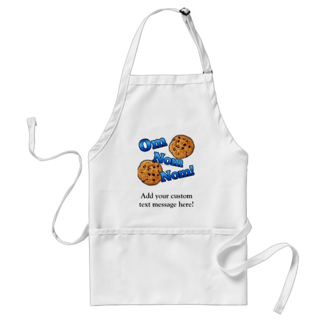 Om Nom Nom, Meme Love Cookies Adult Apron (Front)