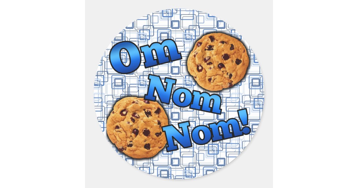 Om Nom Nom Meme Love Cookies Classic Round Sticker Zazzle Com Om Nom Nom Meme Love Cookies Classic Round Sticker Zazzle Com