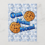 Om Nom Nom, Meme Love Cookies Postcard