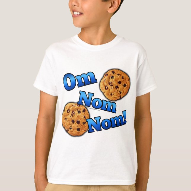 Om Nom Nom, Meme Love Cookies T-Shirt (Front)