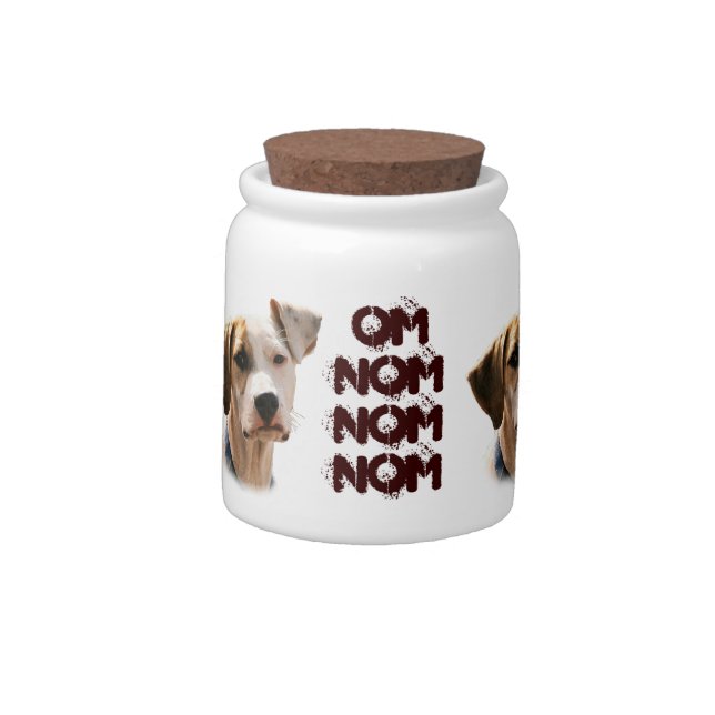 om,nom,nom, pet treat candy jar (Left)
