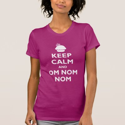 Funny Keep Calm And Om Nom Nom Cupcake Design