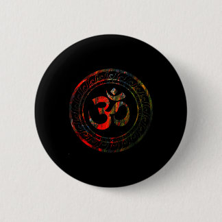 Om Ohm Aum Buddhism Symbol Yoga Sanskrit  Button