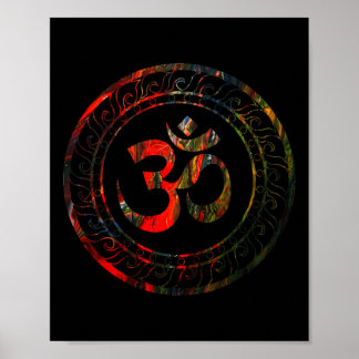 Om Ohm Aum Buddhism Symbol Yoga Sanskrit  Poster