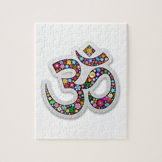 Om Ohm Aum Namaste Yoga Symbol Jigsaw Puzzle (Vertical)