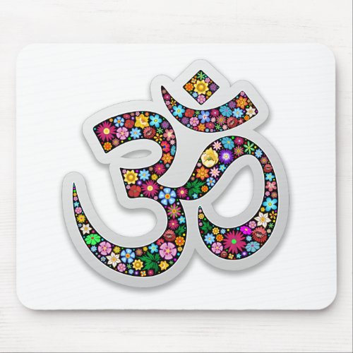 Om Ohm Aum Namaste Yoga Symbol Mouse Pad