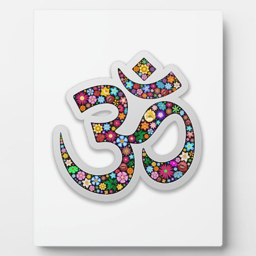 Om Ohm Aum Namaste Yoga Symbol Plaque