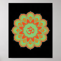 Om Ohm Aum Symbol Mandala Spiritual Yoga Gift