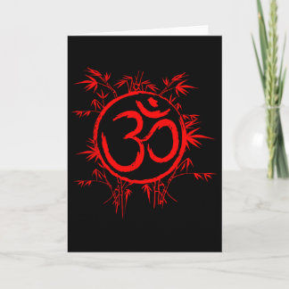 Om Ohm Aum Symbol Spiritual Yoga Gift _1  Card