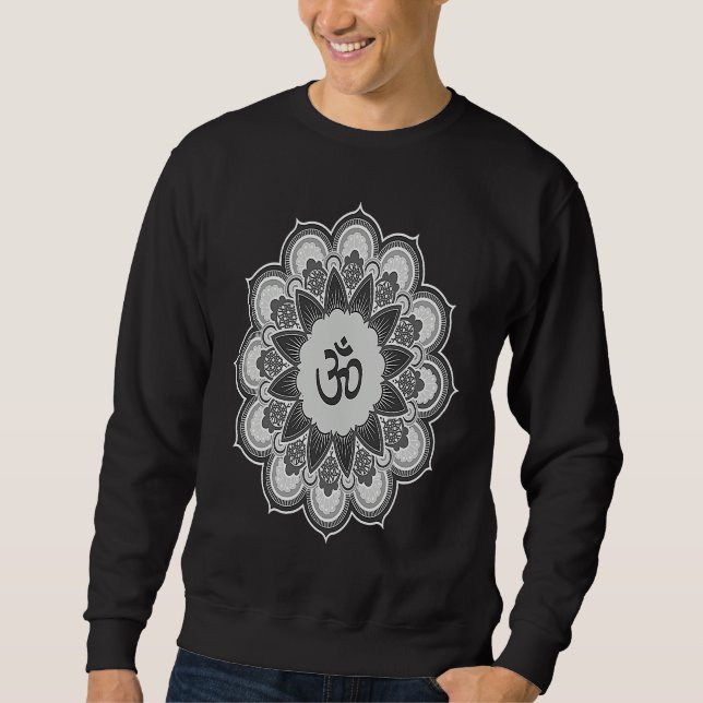 Om Ohm Aum Symbol Spiritual Yoga Yoga Sweatshirt (Front)