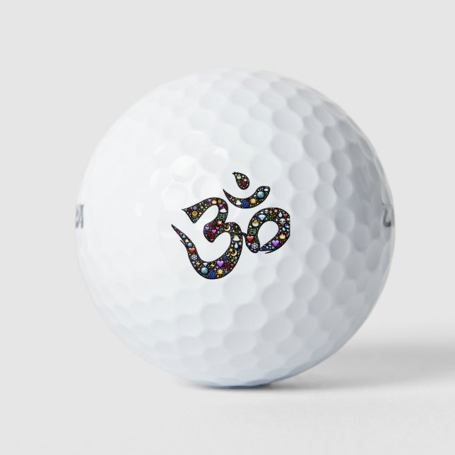 Om Ohm Symbol Namaste Zen Buddhism Golf Balls (Front)