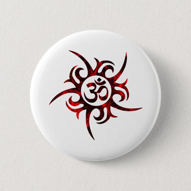 Om, Om Hindu, Om Symbol, Om Logo, Aum Button (Front)