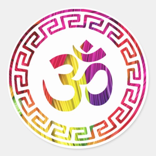 Om Om Hindu Om Symbol Om Logo Aum Classic Round Sticker
