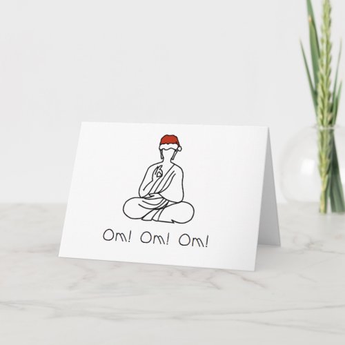 Om Om Om Buddha Christmas card