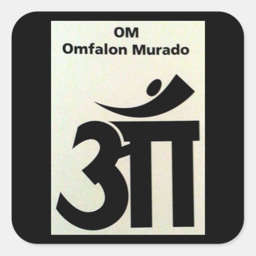 OM Omfalon Murado Square Sticker