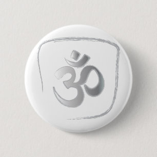Om or Aum Mantra Meditation Pinback Button