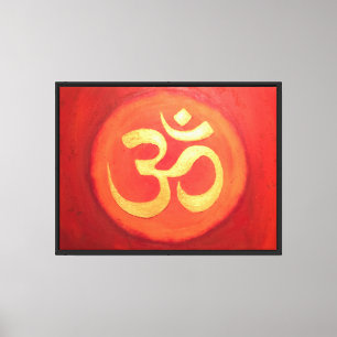 Om Painting Canvas Print