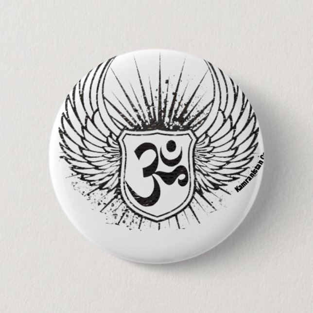 Om Pinback Button (Front)