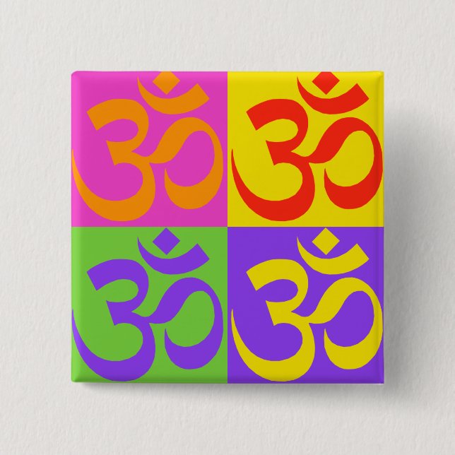 Om Pinback Button (Front)