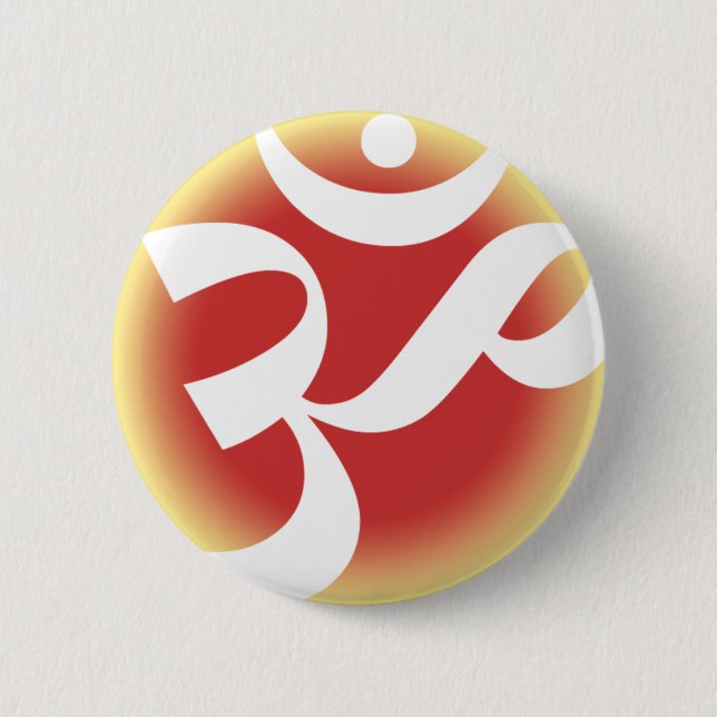 OM (red) Pinback Button (Front)