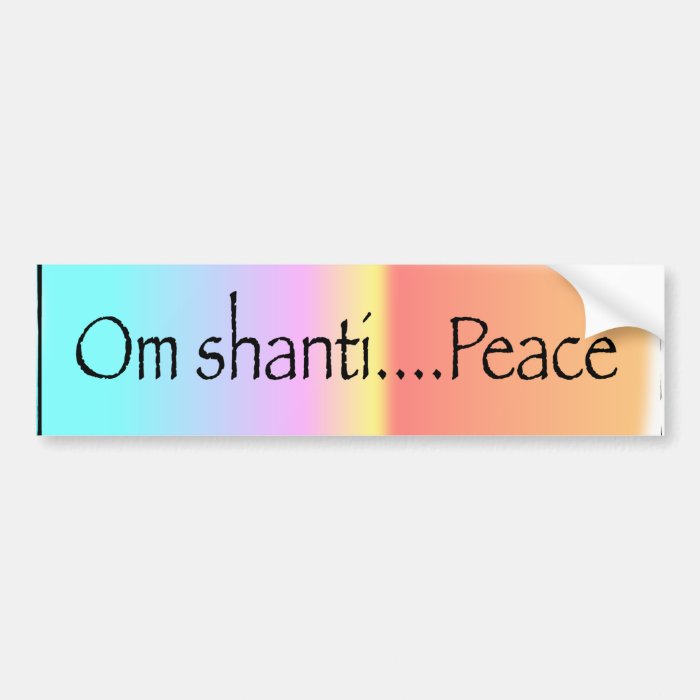 Om Shanti Bumper Stickers