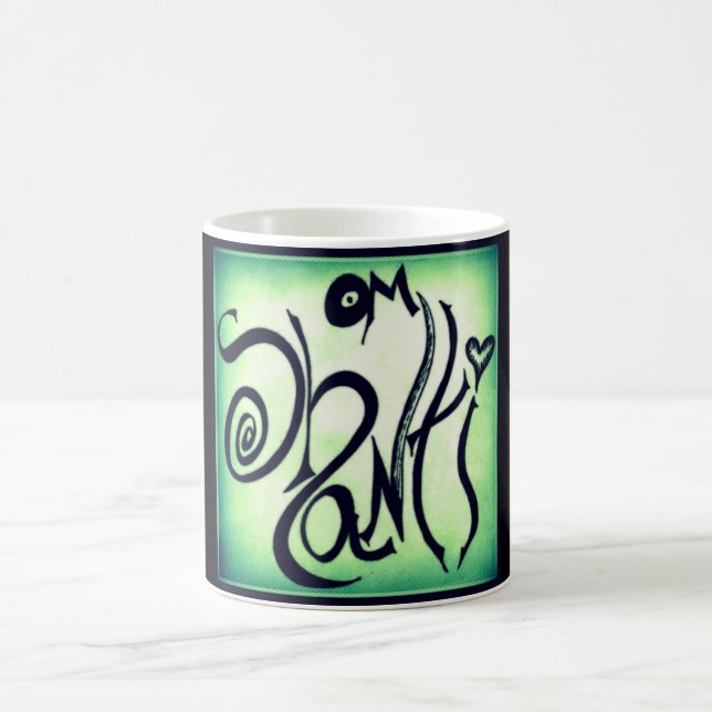 OM SHANTI GRAFFITI COFFEE MUG (Center)