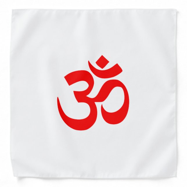 Om Shanti Om Aum Namah Shivay Omkara Pranav Symbol Bandana (Front)