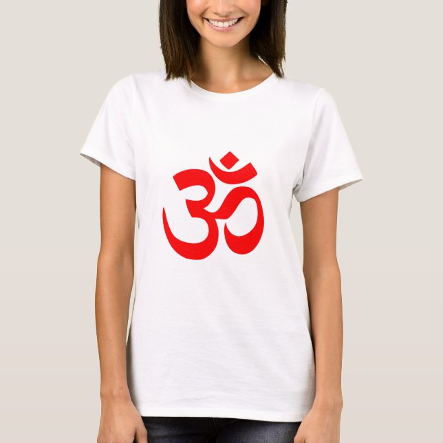 Om Shanti Om Aum Namah Shivay Omkara Pranav Symbol T-Shirt (Front)