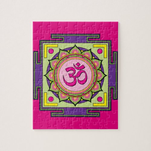 Om Shanti Om Mandala Jigsaw Puzzle