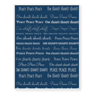 Om Shanti, Peace Temporary Tattoos