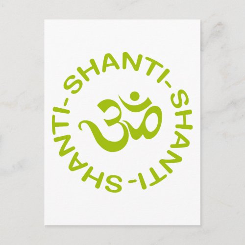Om Shanti Shanti Shanti Gift Postcard
