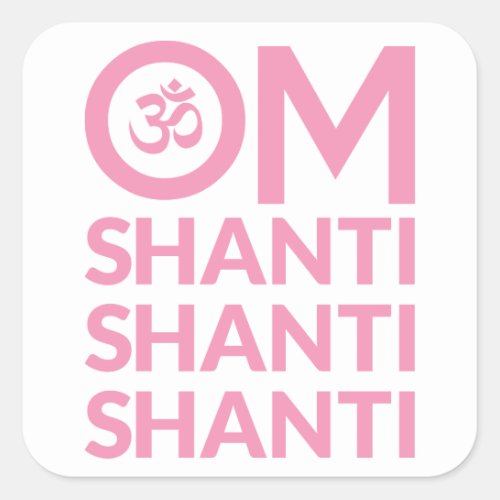 Om Shanti Square Sticker