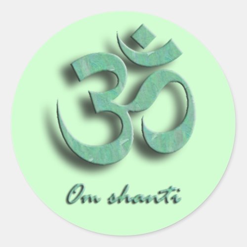 Om Shanti Symbol Sticker