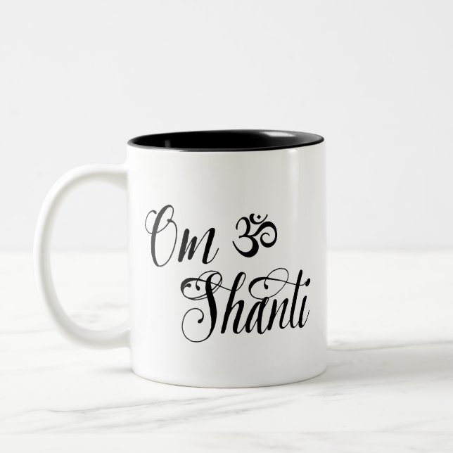 Om Shanti Yoga Mug (Left)